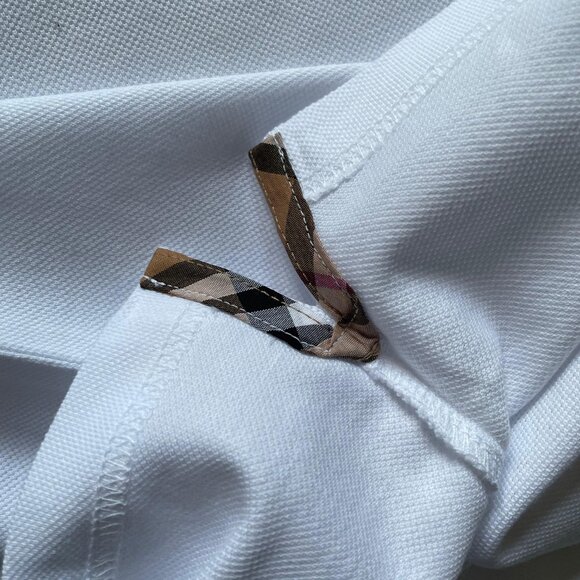 burberry men's white color polo t-shirt xlarge - Picture 5 of 6